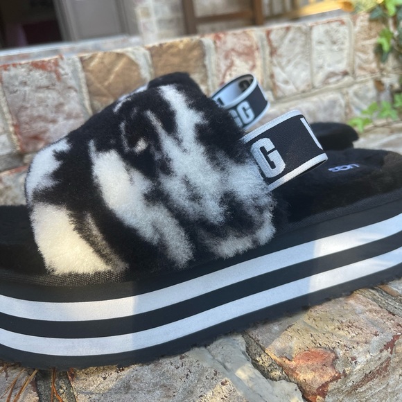 Ugg disco marble slide black and white - Picture 5 of 8